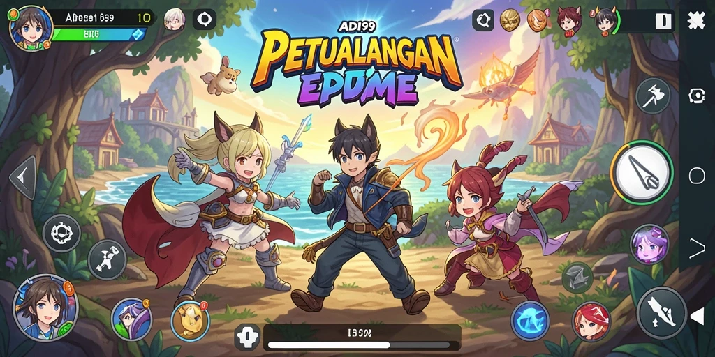 Screenshot menampilkan aksi seru dan karakter ikonik dalam gameplay Anime.