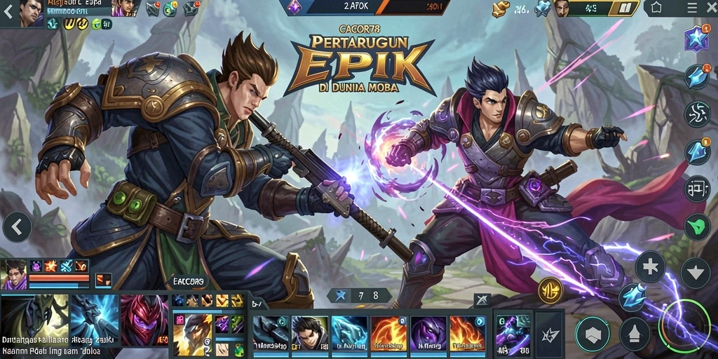Gameplay seru dengan karakter unik dan pertarungan tim strategis.