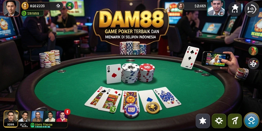 Screenshot permainan DAM88 menampilkan keseruan bermain Poker.