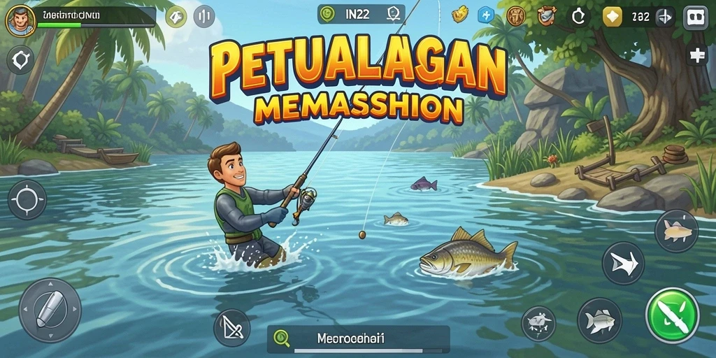 Tangkapan layar IN22 menampilkan aksi menangkap ikan di laut yang menakjubkan.