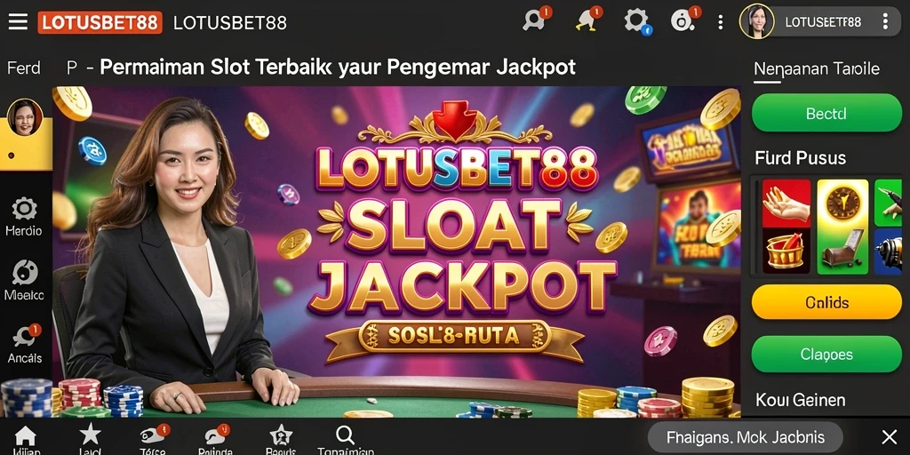 Screenshot gameplay LOTUSBET88 menampilkan slot yang penuh warna dan menarik.
