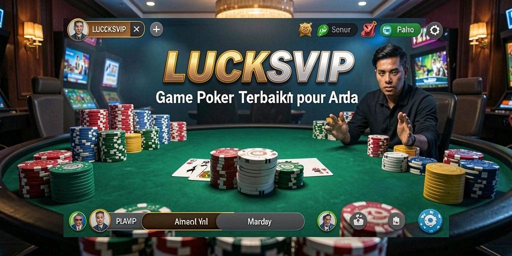 Screenshot game LUCKSVIP menampilkan momen menegangkan dalam permainan Poker.
