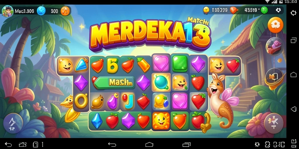 Gameplay menarik dari MERDEKA138 saat mencocokkan ubin berwarna.