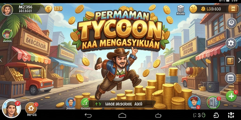 Tampilan gameplay MZ356 yang menarik dan penuh strategi Tycoon.