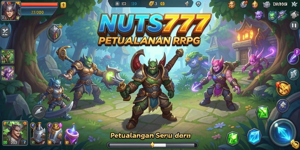 Tampilan gameplay NUTS777 yang mendebarkan dalam petualangan RPG.