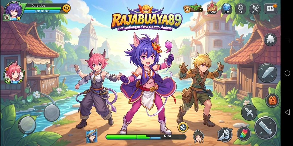 Gameplay seru dalam RAJABUAYA89 yang dipenuhi karakter Anime.