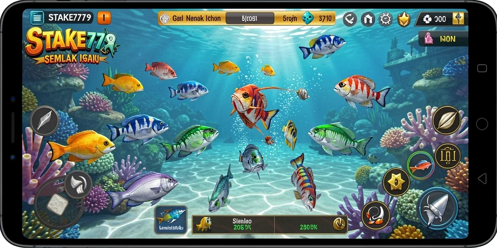 Screenshot gameplay STAKE779 yang menampilkan aksi tembak ikan yang seru.