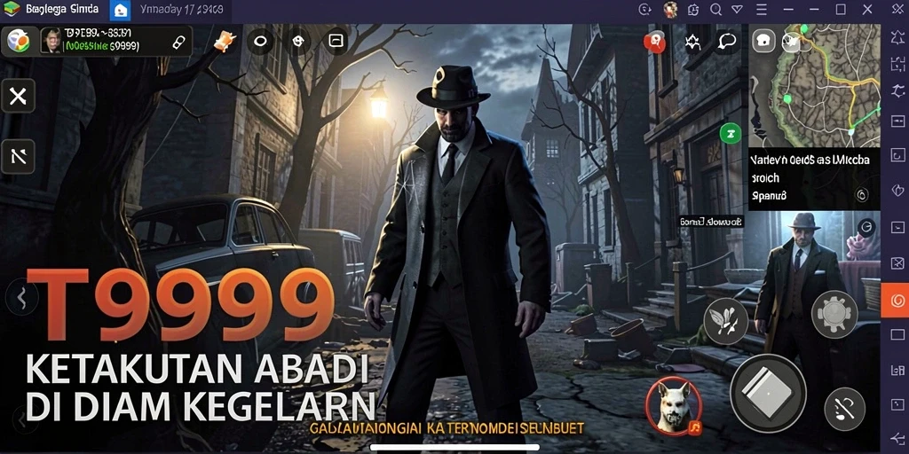 Tampilan gameplay menyeramkan dari game T9999 yang menakutkan.