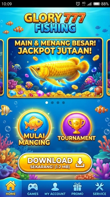 Screenshot fitur unggulan aplikasi glory777 yang memudahkan navigasi.